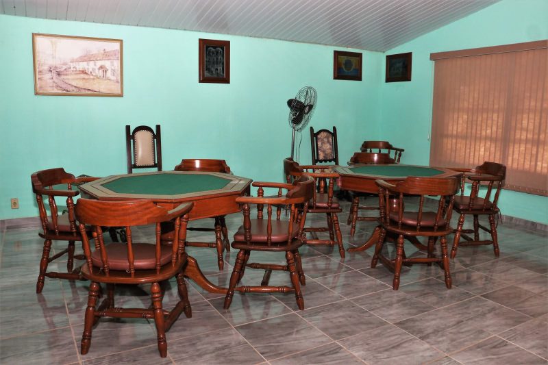 Sala de jogos na Estância Bela Vida
